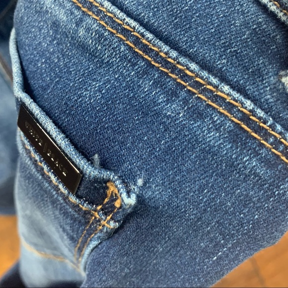 White House Black Market WHBM Skimmer cuffed denim blue Jeans size 2 medium wash - Picture 4 of 16